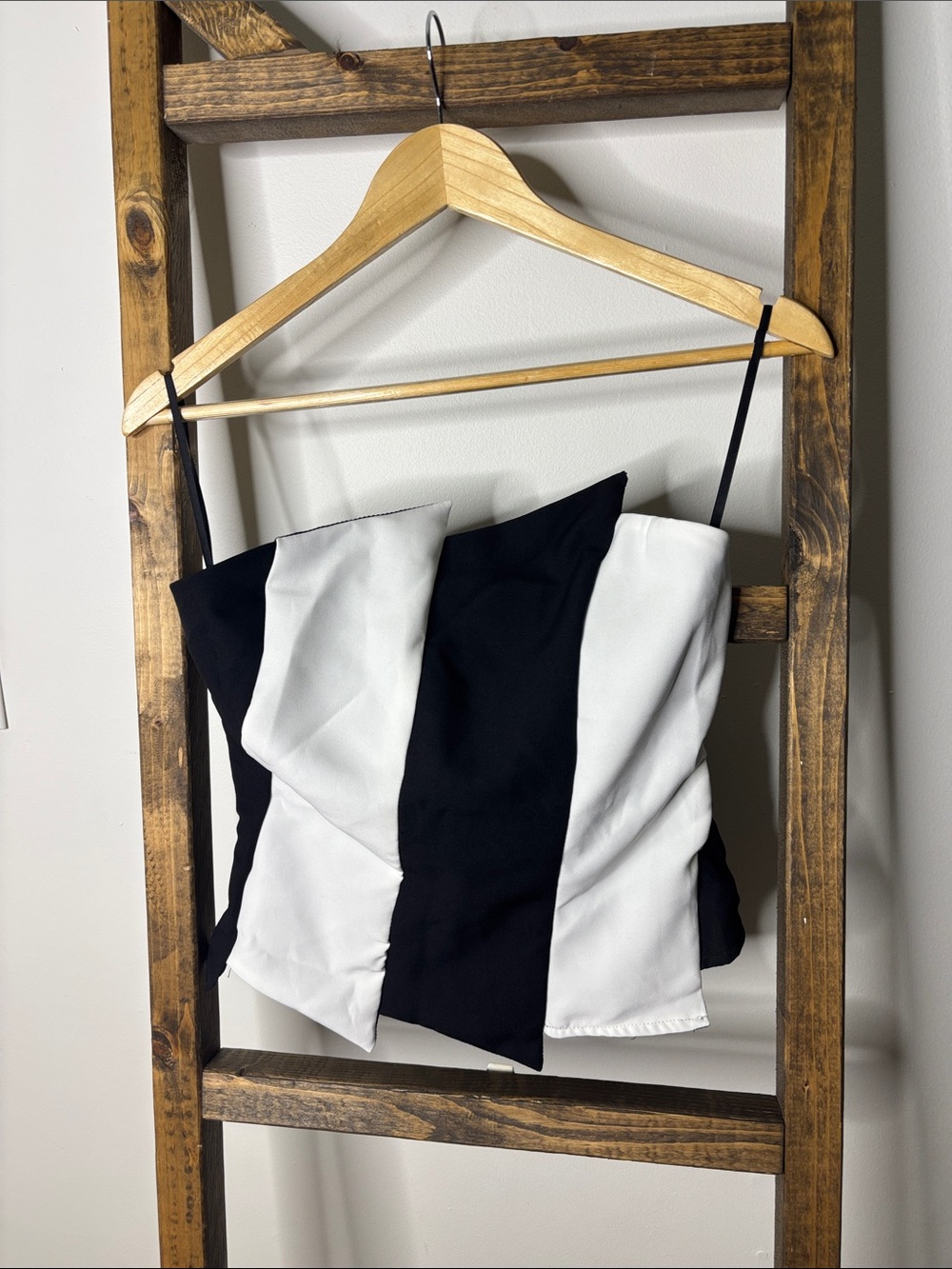 SHEIN Black & White Panel Strapless Cami Size XS